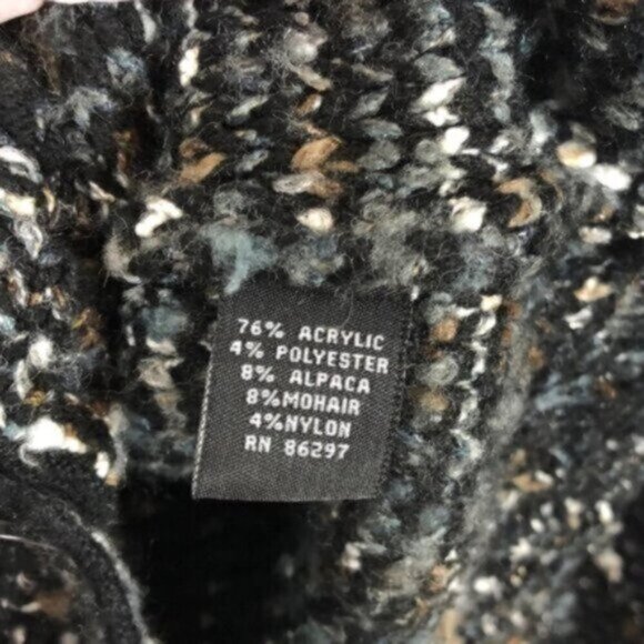 BCBG | Women's Black Long Sleeves Button Front Cardigan Sweater Size Medium - Picture 7 of 9